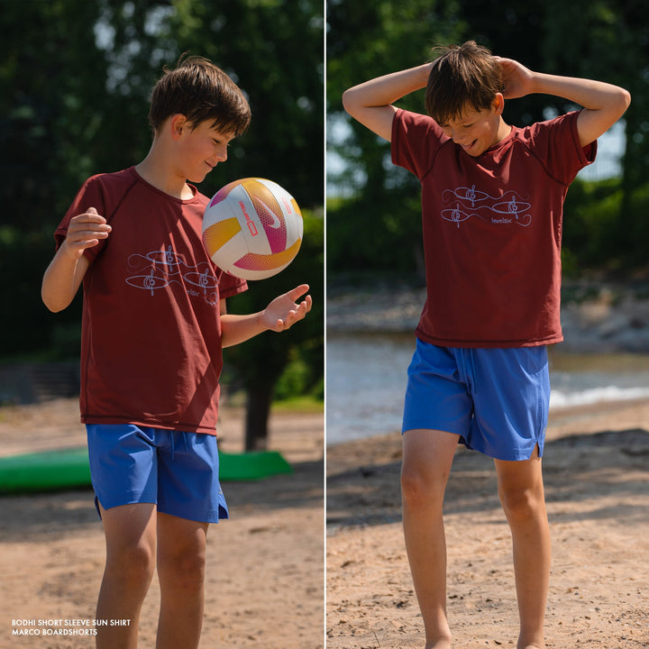 Bodhi Short Sleeve Sun Shirt - Red Pear - Lifestyle