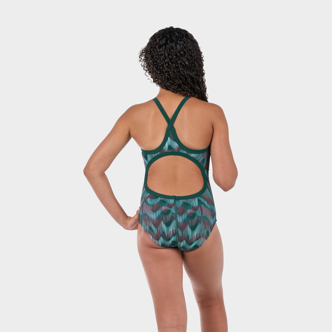 Taylor One Piece Swimsuit - Fair Green - Back