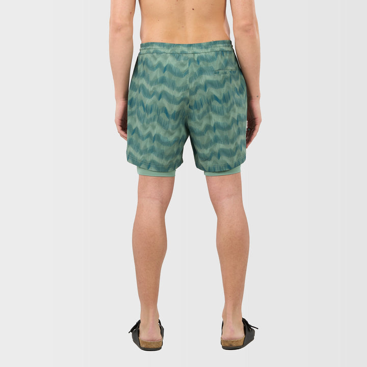 Nyx Lined Boardshorts - Ivy Aurora - Back