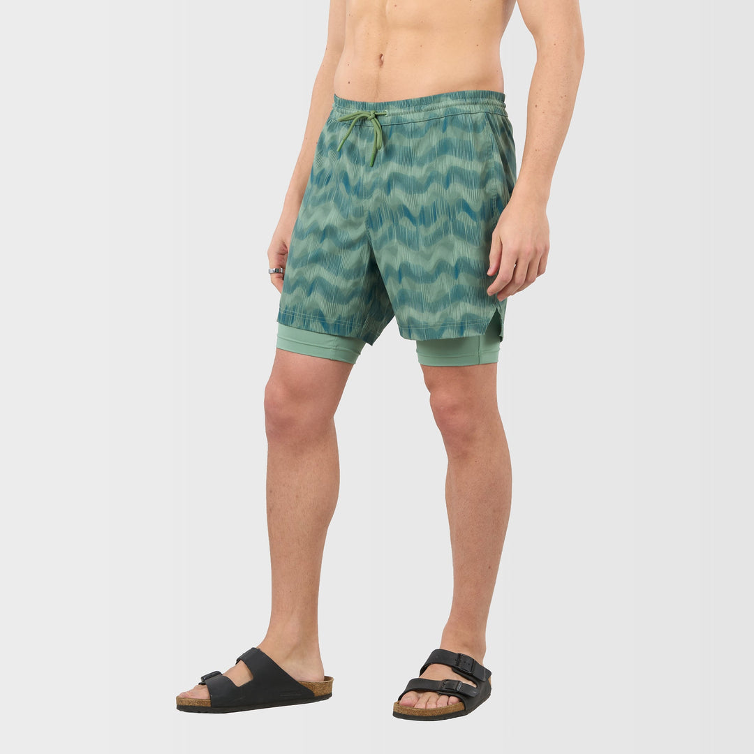 Nyx Lined Boardshorts - Ivy Aurora - Side