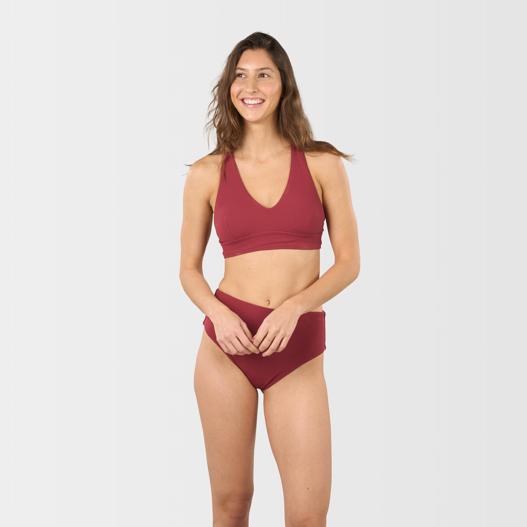 Thea Bikini Bottom - Red Pear - Front