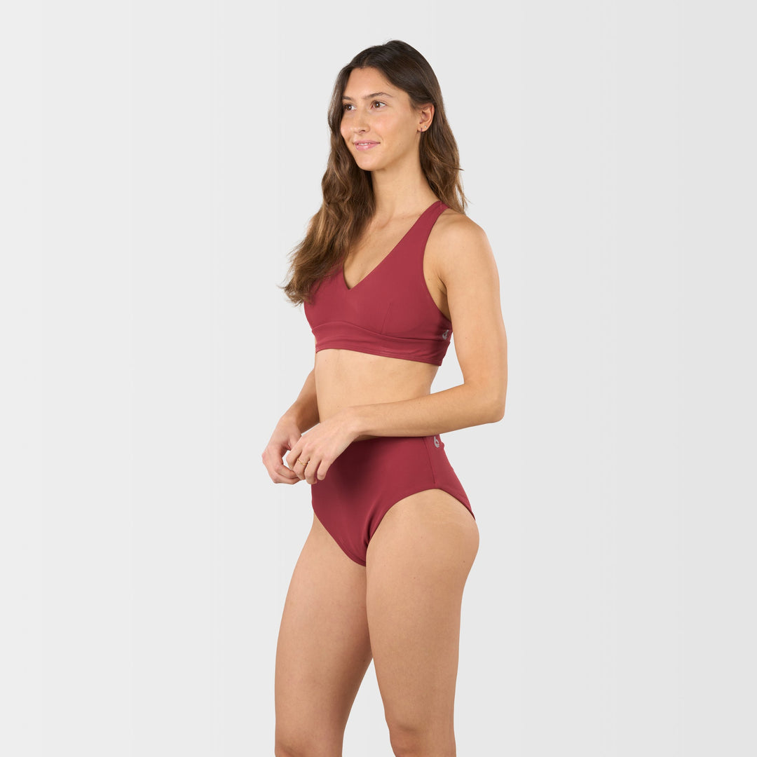 Thea Bikini Bottom - Red Pear - Side