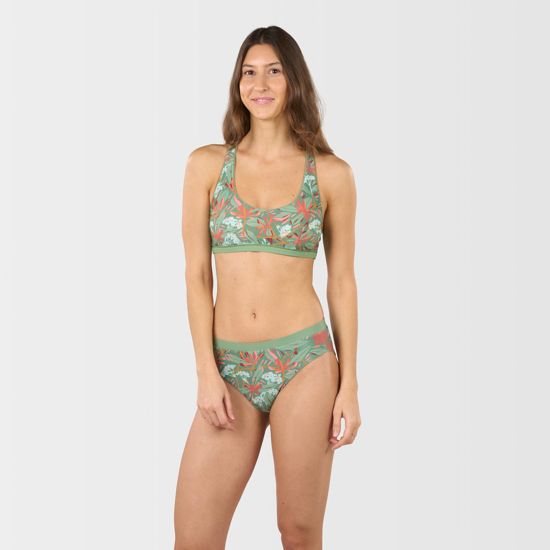 Daisy Reversible Bikini Top - Shale Green - Feature