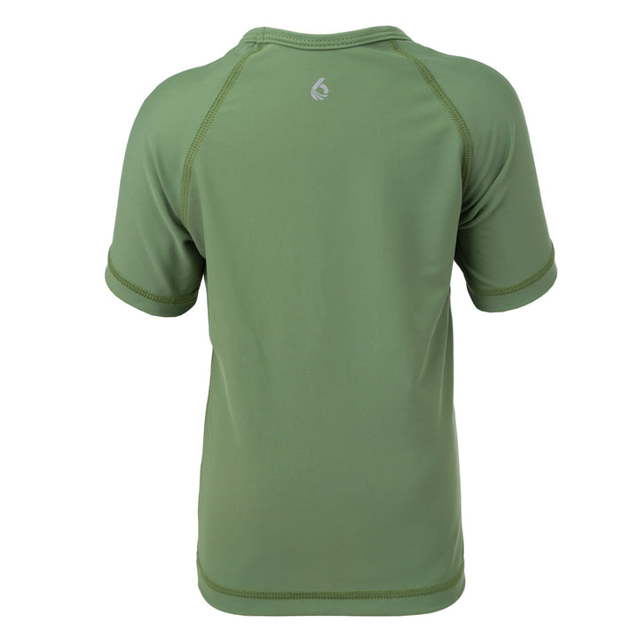 Mackerel Short Sleeve Sun Shirt - Shale Green - Back