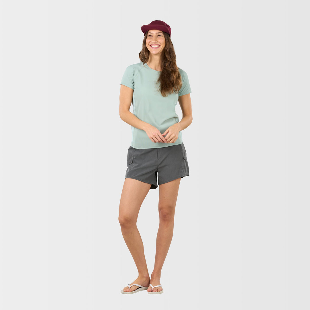 Athena Short Sleeve Sun Shirt - Blue Surf - Merchandised
