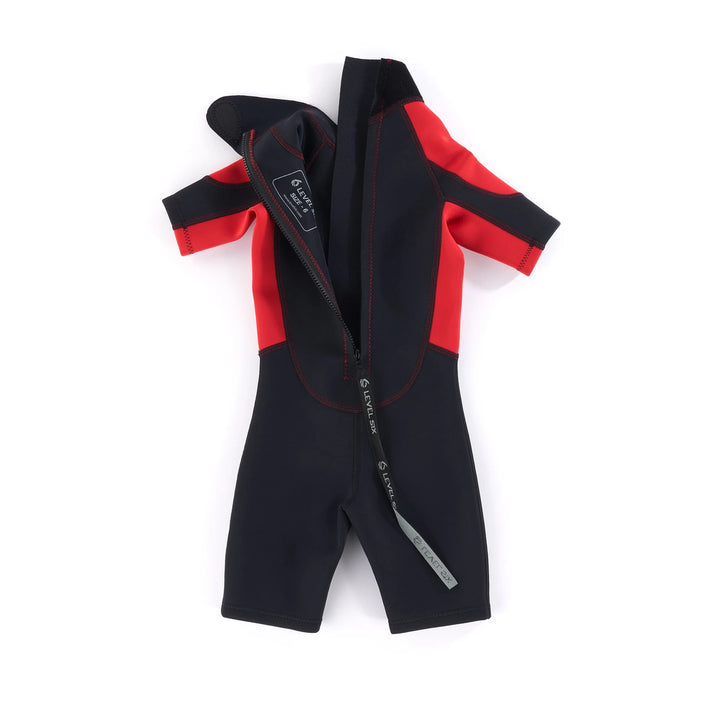 Child Shorty - Neoprene Wetsuit — Red / Black (3)#color_red-black