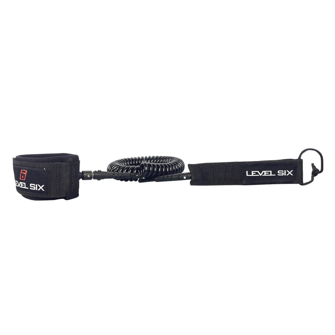 COILED SUP Ankle Leash SUP Accessories Black Level Six
