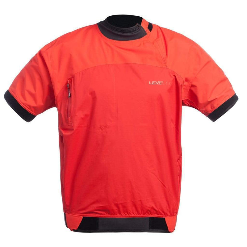Huron Short Sleeve Jacket Paddling Tops BLAZE RED / S Level Six